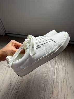 Vans Off-White Leather Low-Top Sneakers